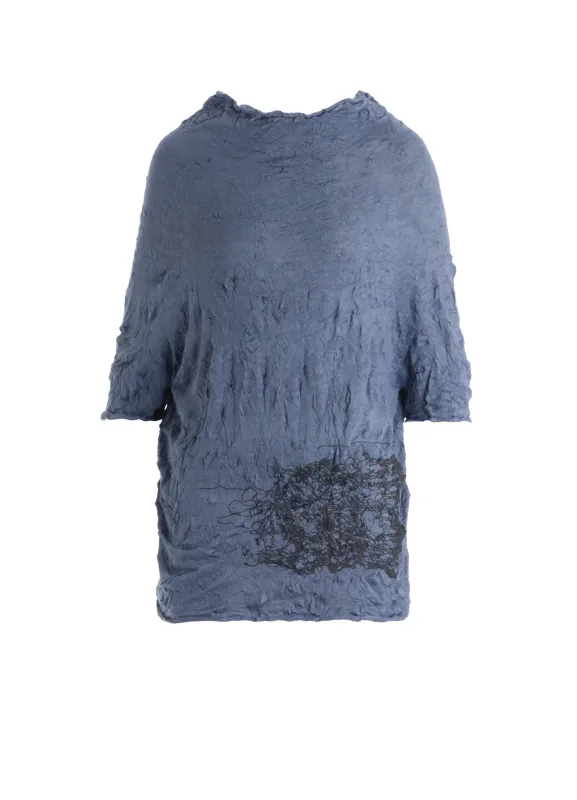 WRINKLED HALF SLEEVE PULLOVER made by Yohji Yamamoto