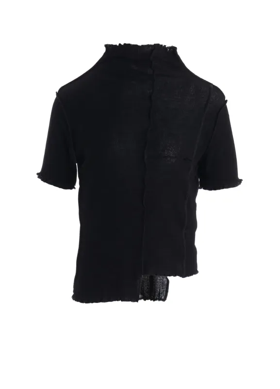 RIB HIGH NECK PANEL TEE made by Yohji Yamamoto