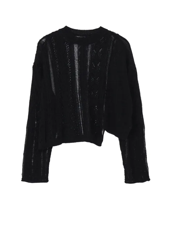 OPEN-WEAVE CABLE-KNIT PULLOVER made by Yohji Yamamoto