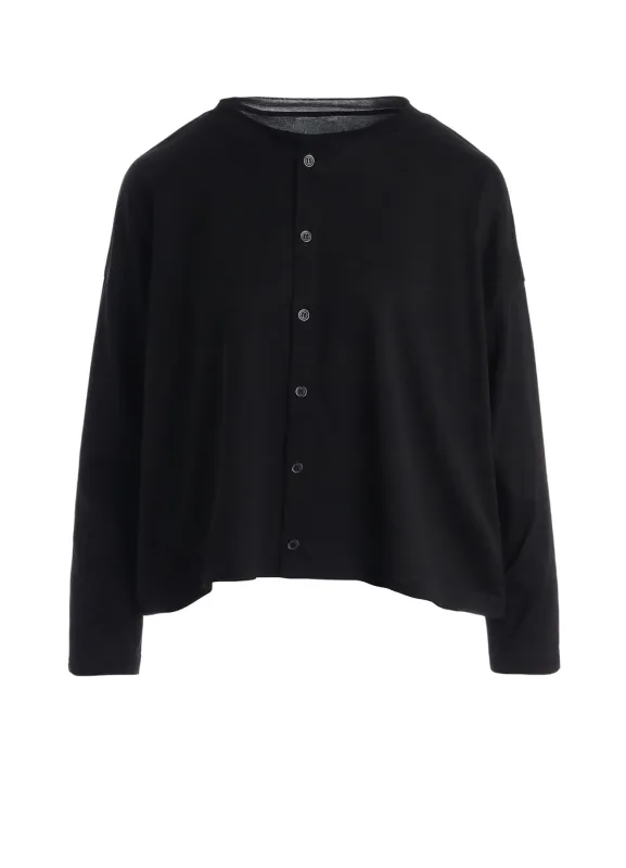 COTTON JERSEY ROUND NECK CARDIGAN made by Yohji Yamamoto