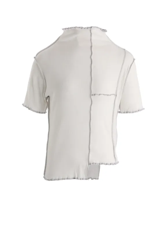 RIB HIGH NECK PANEL TEE made by Yohji Yamamoto