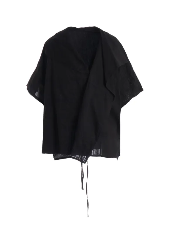 PATCHWORK HALF SLEEVE GOWN SHIRT made by Yohji Yamamoto