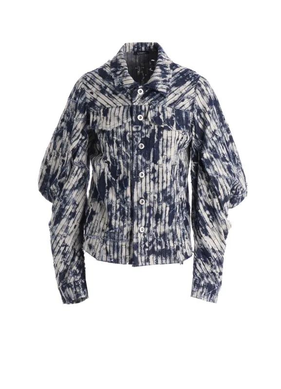 DAMAGED DENIM DESIGNED SLEEVE JACKET A made by Yohji Yamamoto