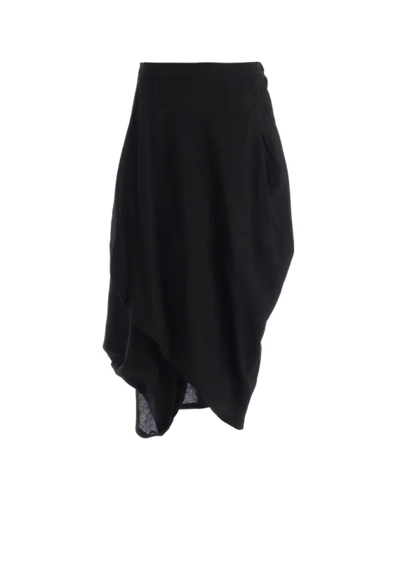 CELLULOSE/ LINEN LAWN DRAPED SKIRT made by Yohji Yamamoto