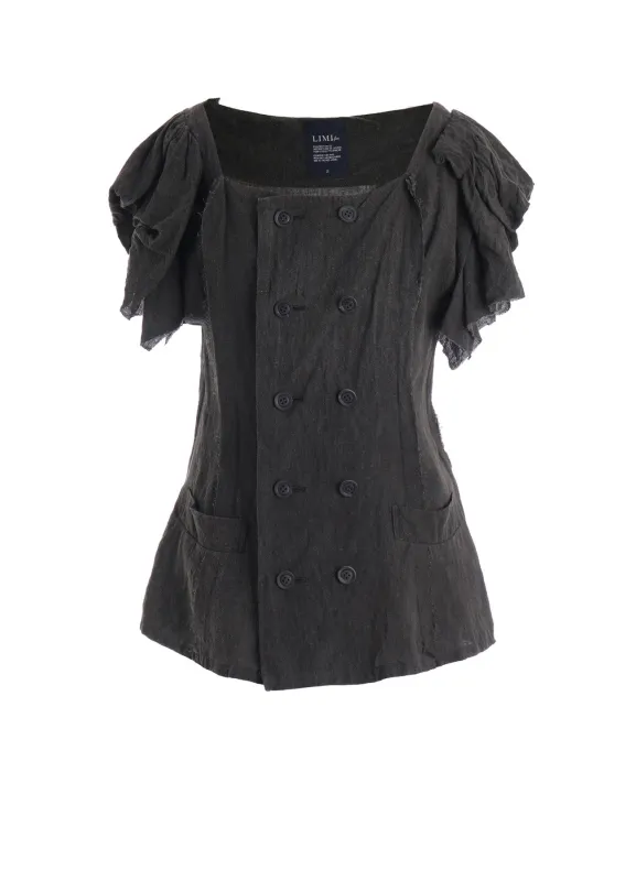 INK DYED LAWN GATHER SLEEVE JACKET made by Yohji Yamamoto