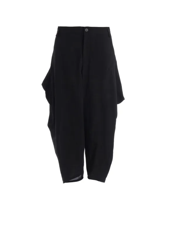 CELLULOSE/ LINEN LAWN BIG TUCK PANTS A made by Yohji Yamamoto