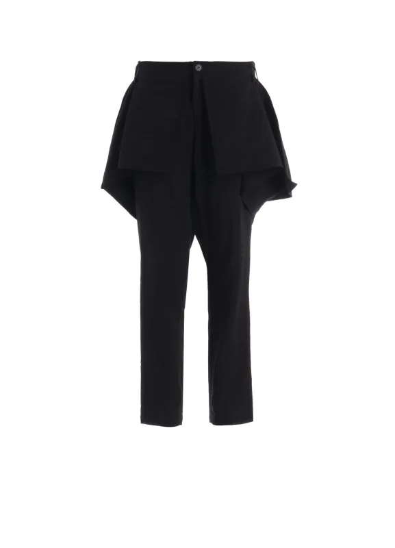 CELLULOSE/ LINEN LAWN SQUARE PANEL PANTS made by Yohji Yamamoto