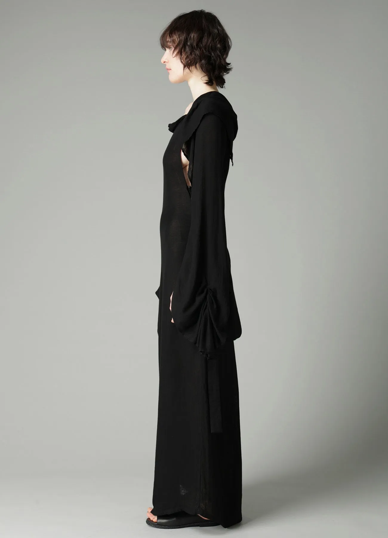 Ry DOUBLE LAYER GAUZE L LONG SLEEVE DRESS A sold by Yohji Yamamoto product image thumbnail 4