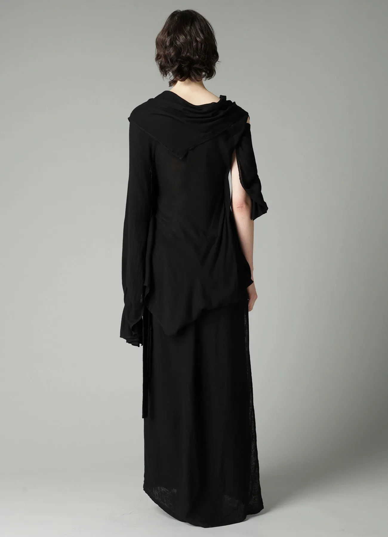 Ry DOUBLE LAYER GAUZE L LONG SLEEVE DRESS A sold by Yohji Yamamoto product image thumbnail 5