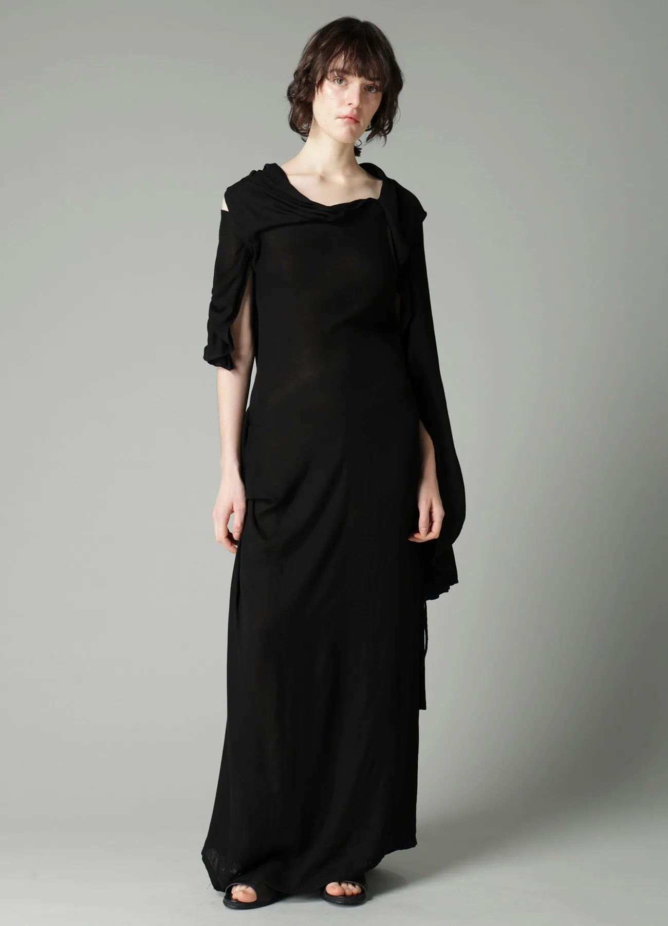 Ry DOUBLE LAYER GAUZE L LONG SLEEVE DRESS A sold by Yohji Yamamoto product image thumbnail 2