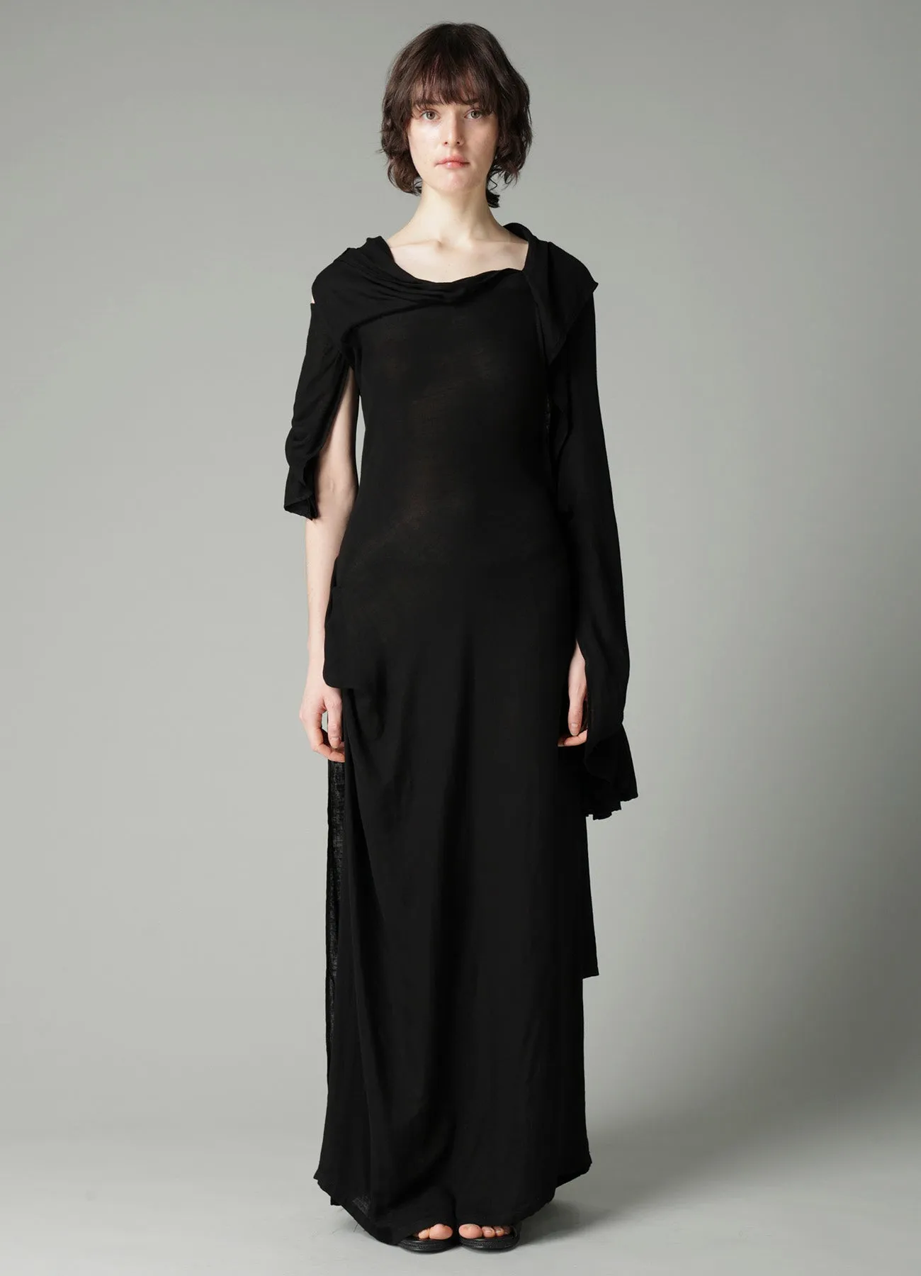 Ry DOUBLE LAYER GAUZE L LONG SLEEVE DRESS A sold by Yohji Yamamoto product image thumbnail 3