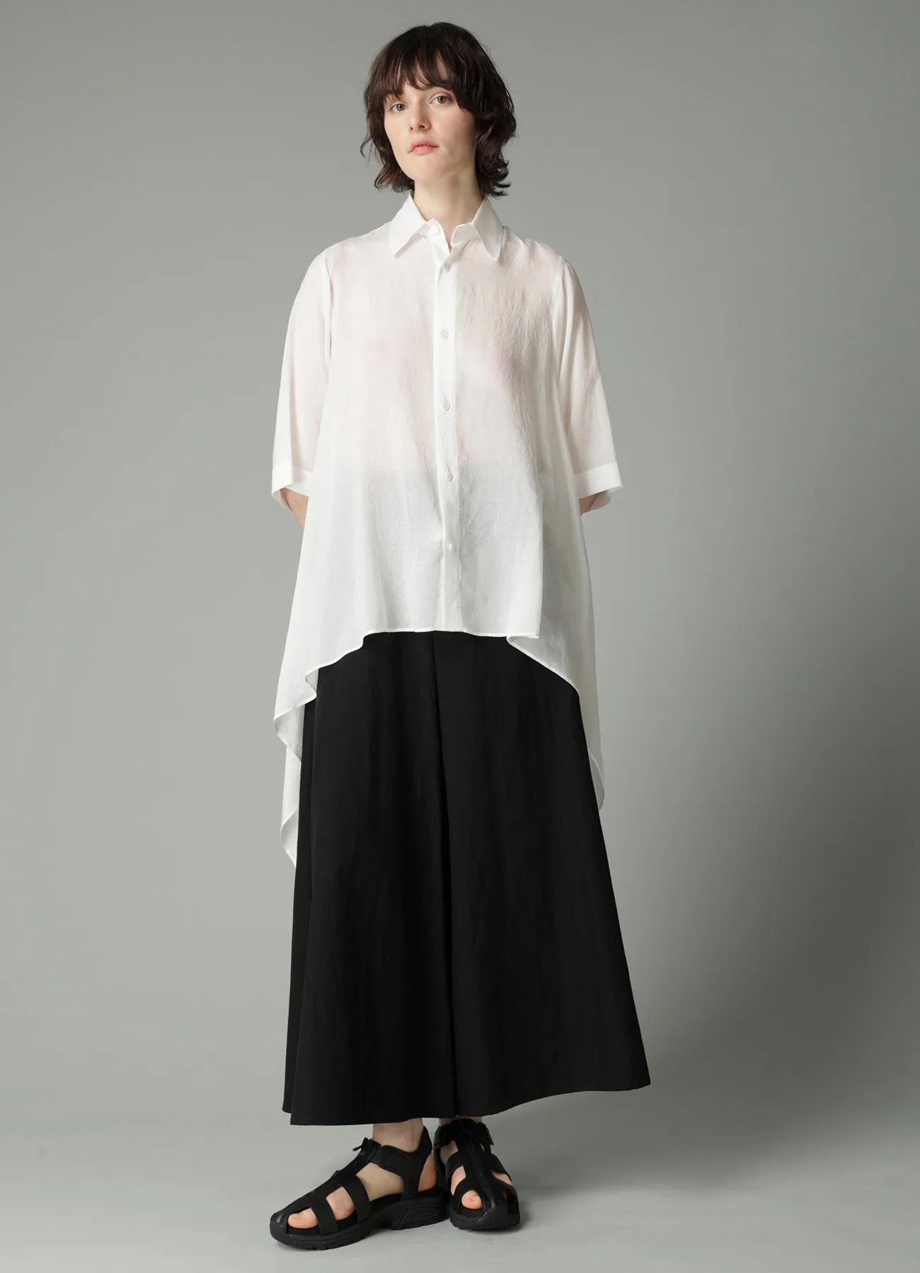 C/Li POPLIN FLARE PANTS sold by Yohji Yamamoto product image thumbnail 2