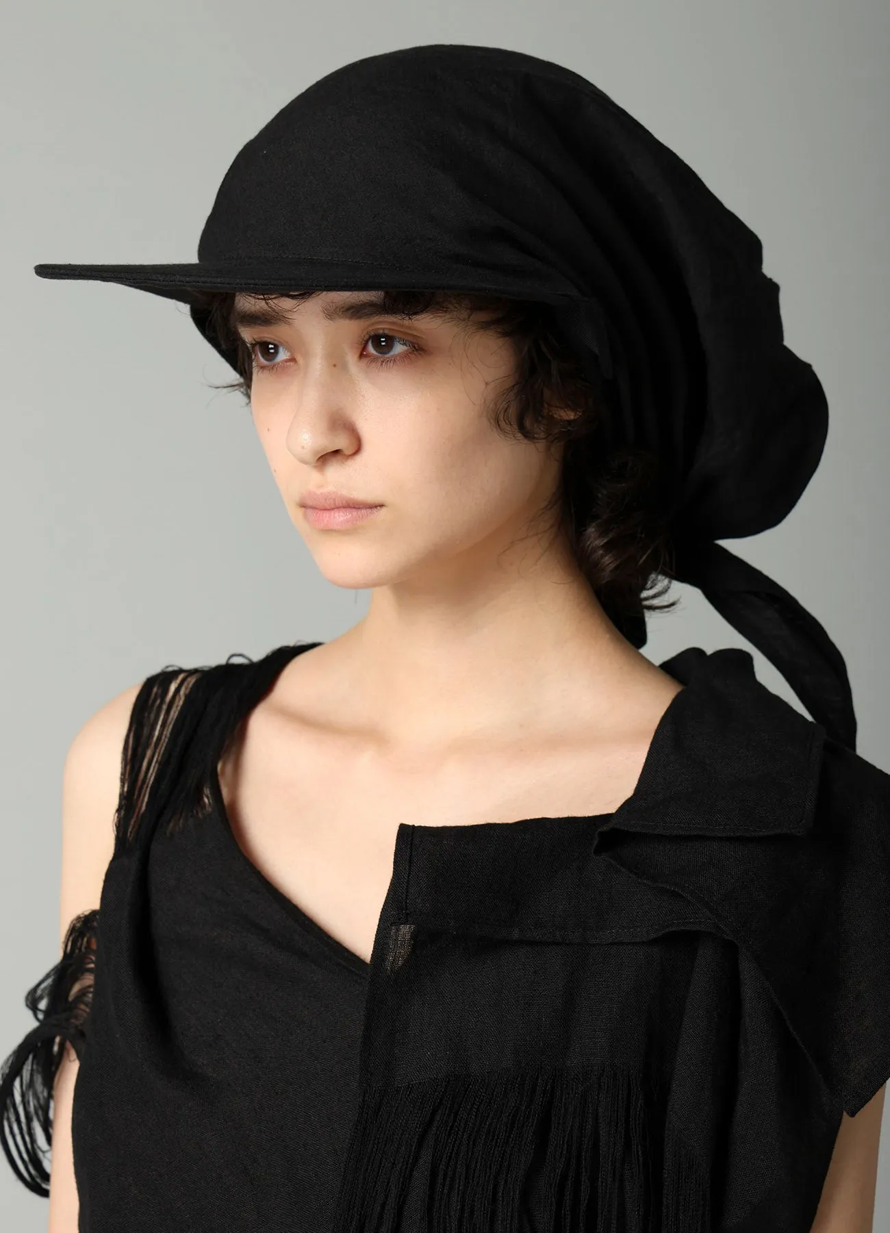 HIGH D LINEN BANDANA CAP sold by Yohji Yamamoto product image thumbnail 3
