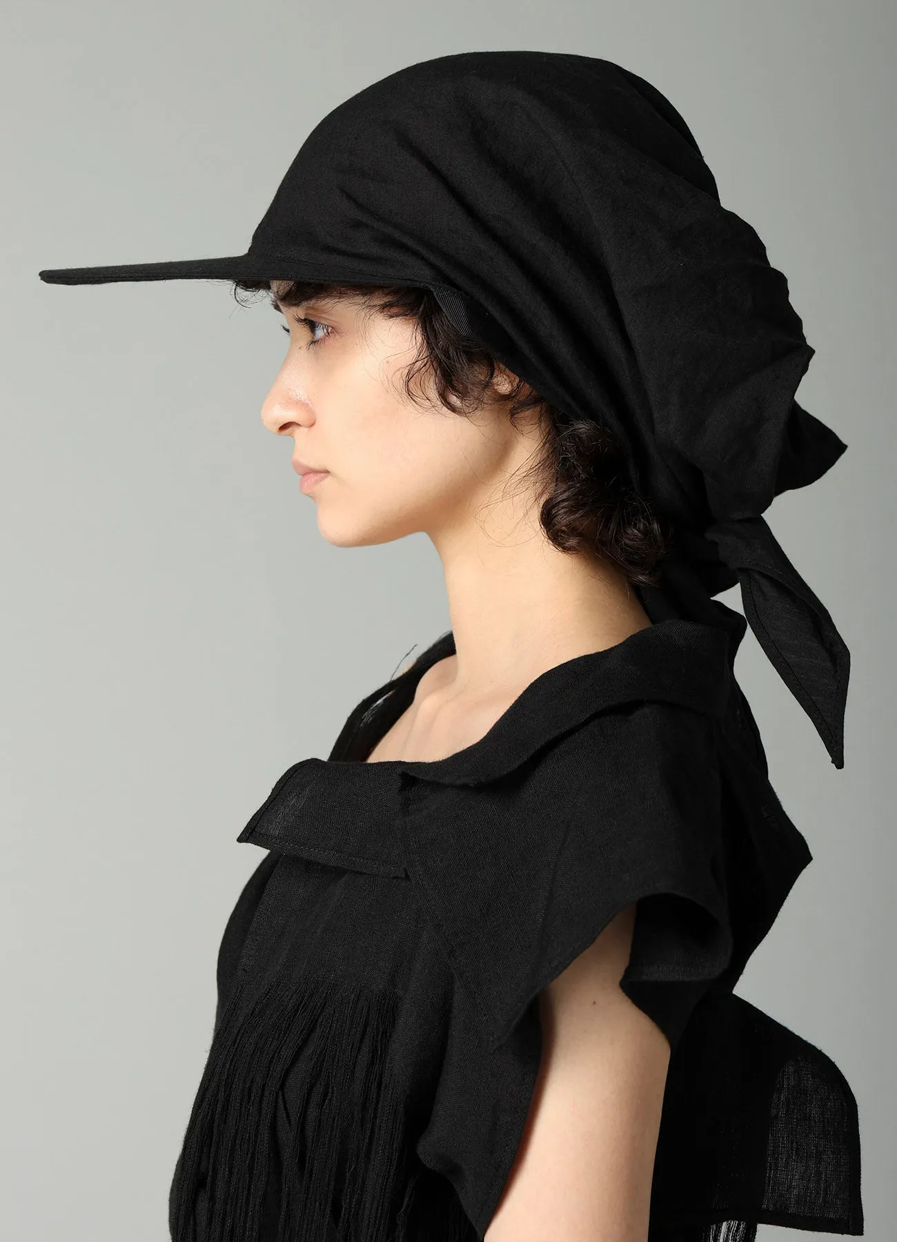 HIGH D LINEN BANDANA CAP sold by Yohji Yamamoto product image thumbnail 4