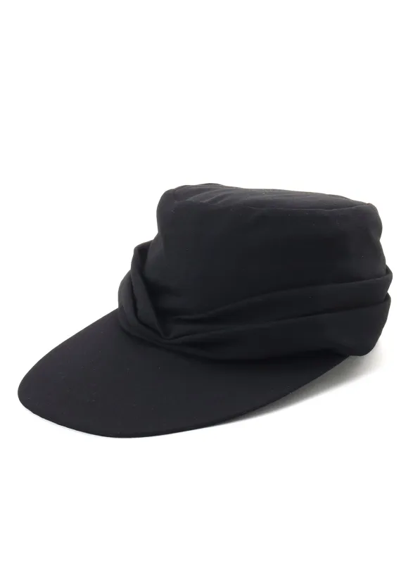 GABARDINE DRAPED CAP made by Yohji Yamamoto