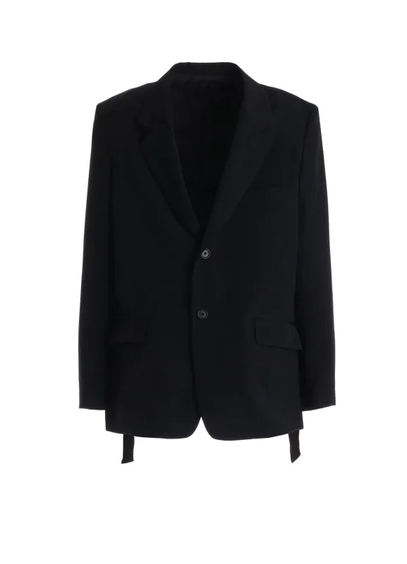 WASHER WOOL GABARDINE SIDE-BELTED JACKET made by Yohji Yamamoto