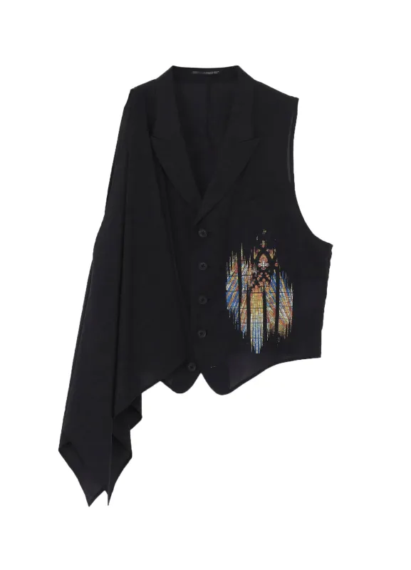 RY/ NY/ CU LAWN ASYMMETRIC CAPE VEST made by Yohji Yamamoto