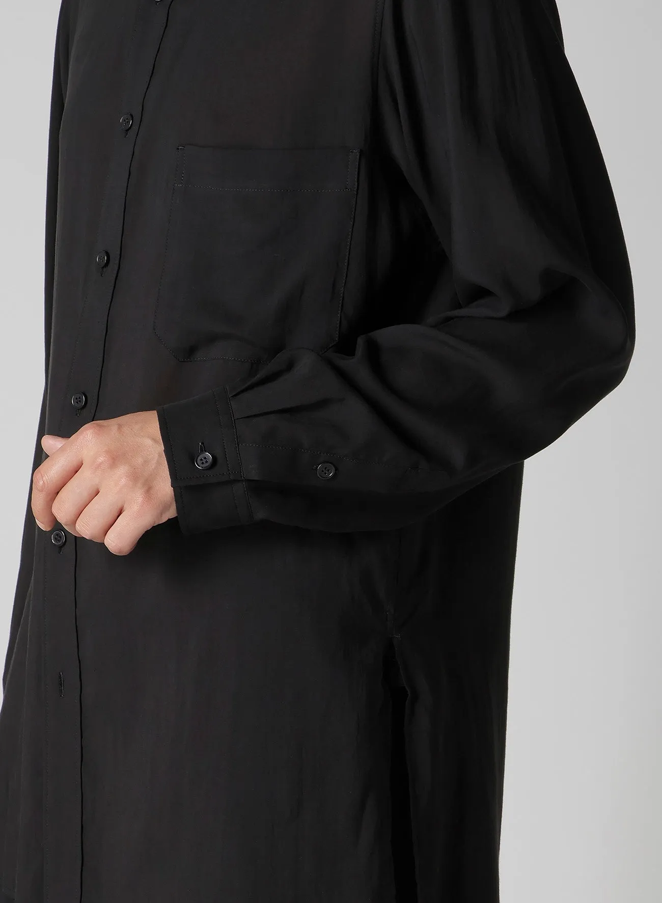 CELLULOSE LAWN DOUBLE COLLAR BLOUSE sold by Yohji Yamamoto product image thumbnail 4