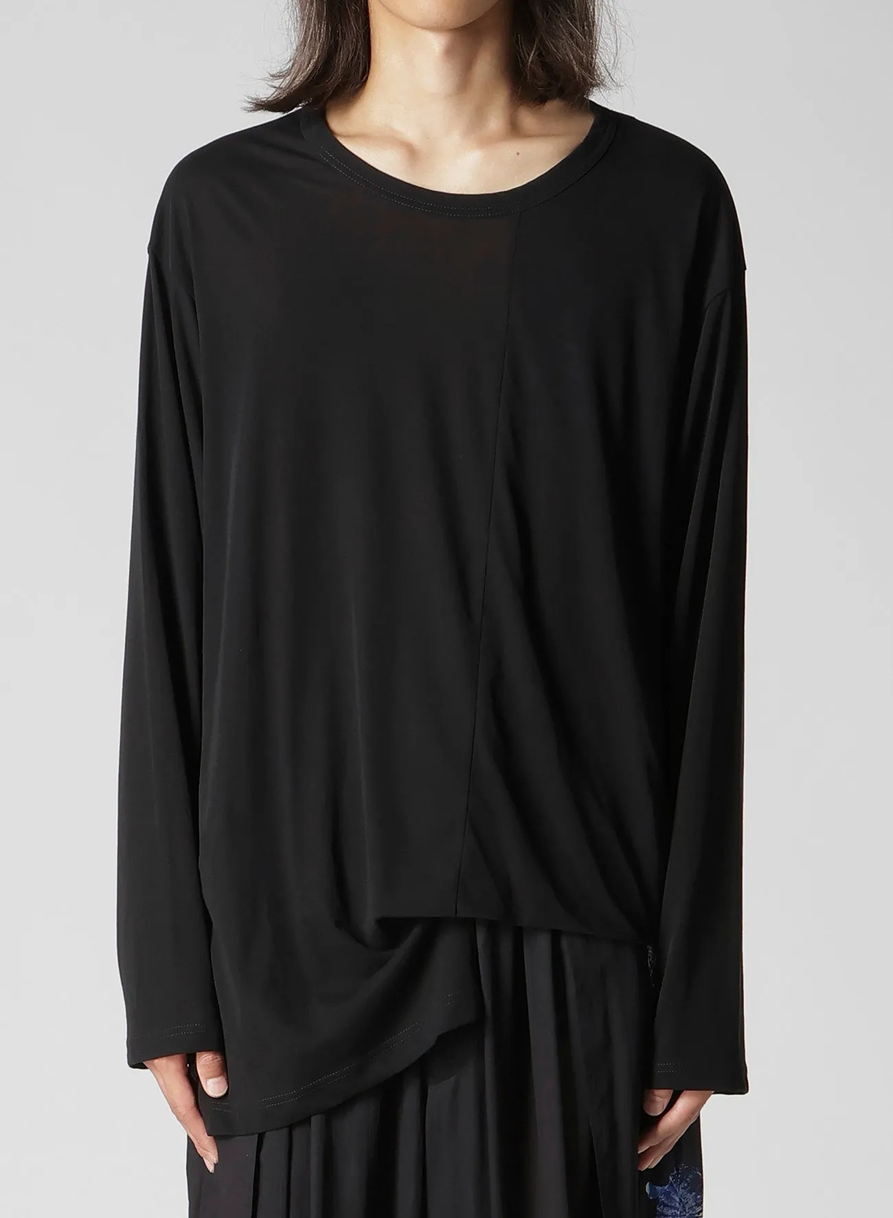 HIGH TWISTED GAS PS ASYMMETRY LONG SLV T sold by Yohji Yamamoto product image thumbnail 2