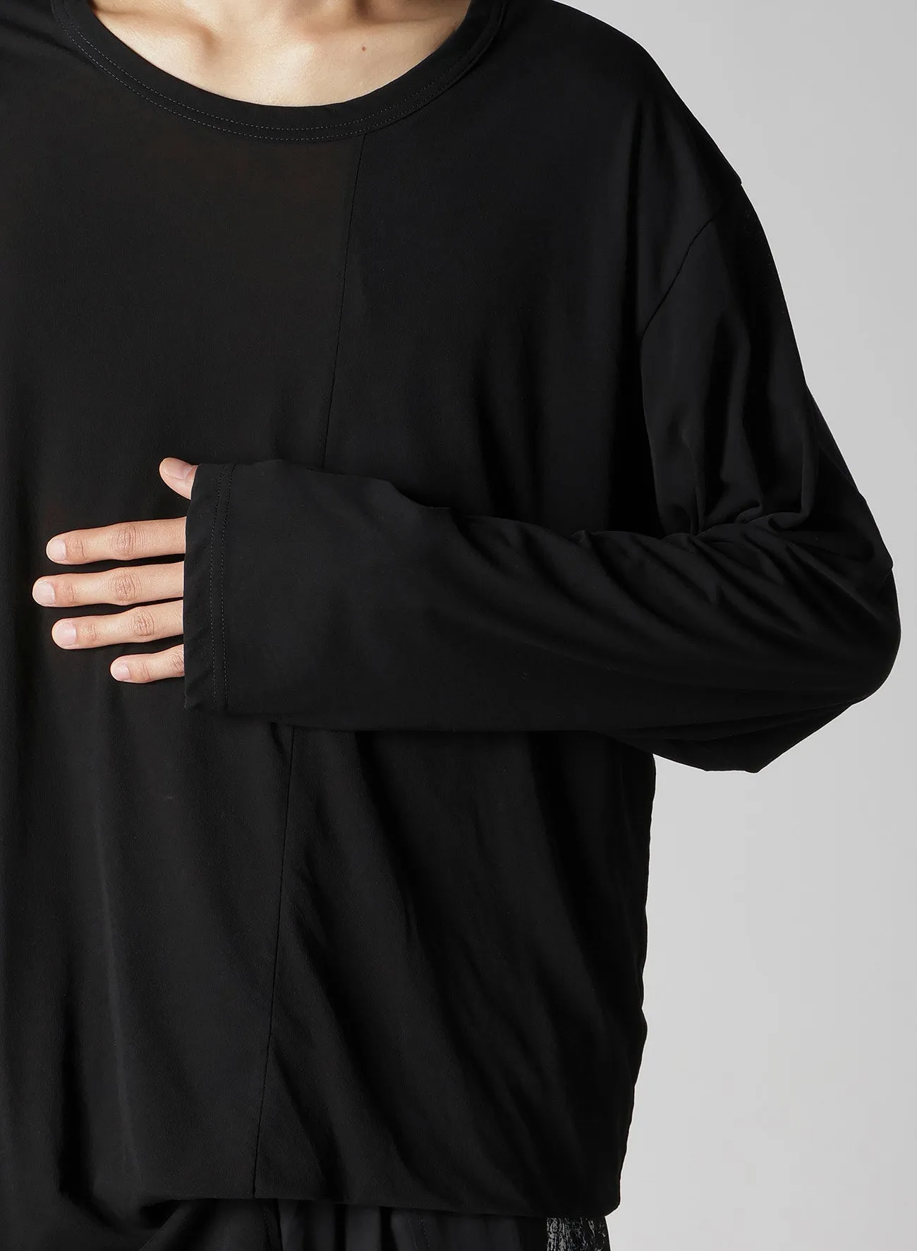 HIGH TWISTED GAS PS ASYMMETRY LONG SLV T sold by Yohji Yamamoto product image thumbnail 4