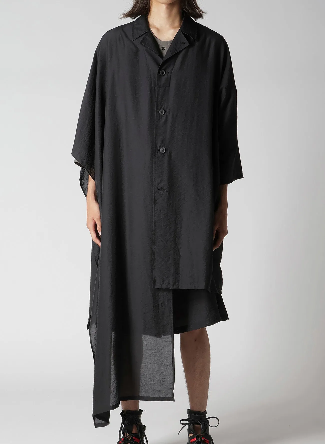 RY/ NY/ CU LAWN LONG CAPE JACKET sold by Yohji Yamamoto product image thumbnail 2