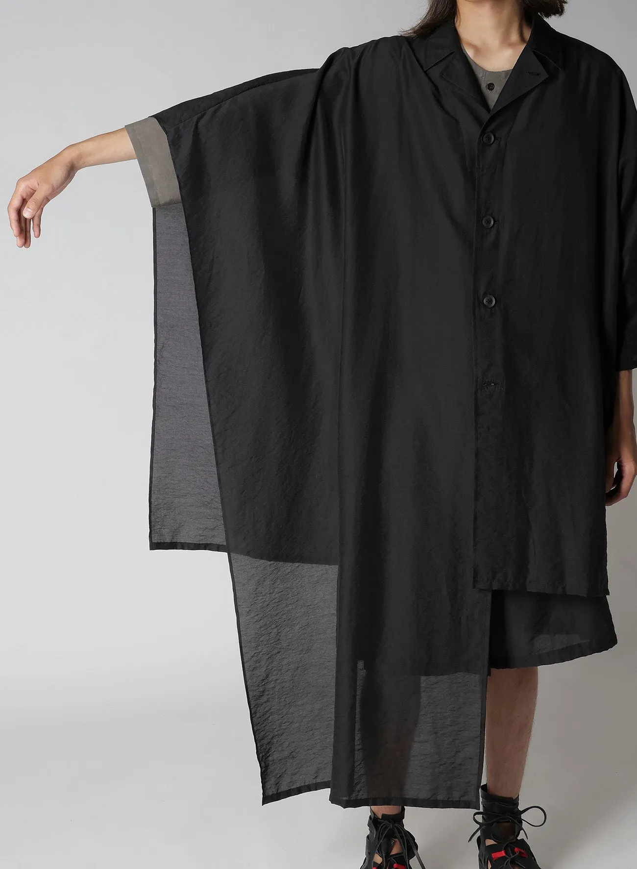 RY/ NY/ CU LAWN LONG CAPE JACKET sold by Yohji Yamamoto product image thumbnail 4