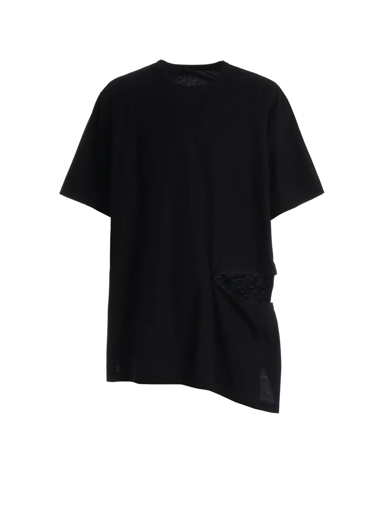 30 HARD TWIST STRETCH JERSEY LEFT CUT-OUT T-SHIRT sold by Yohji Yamamoto