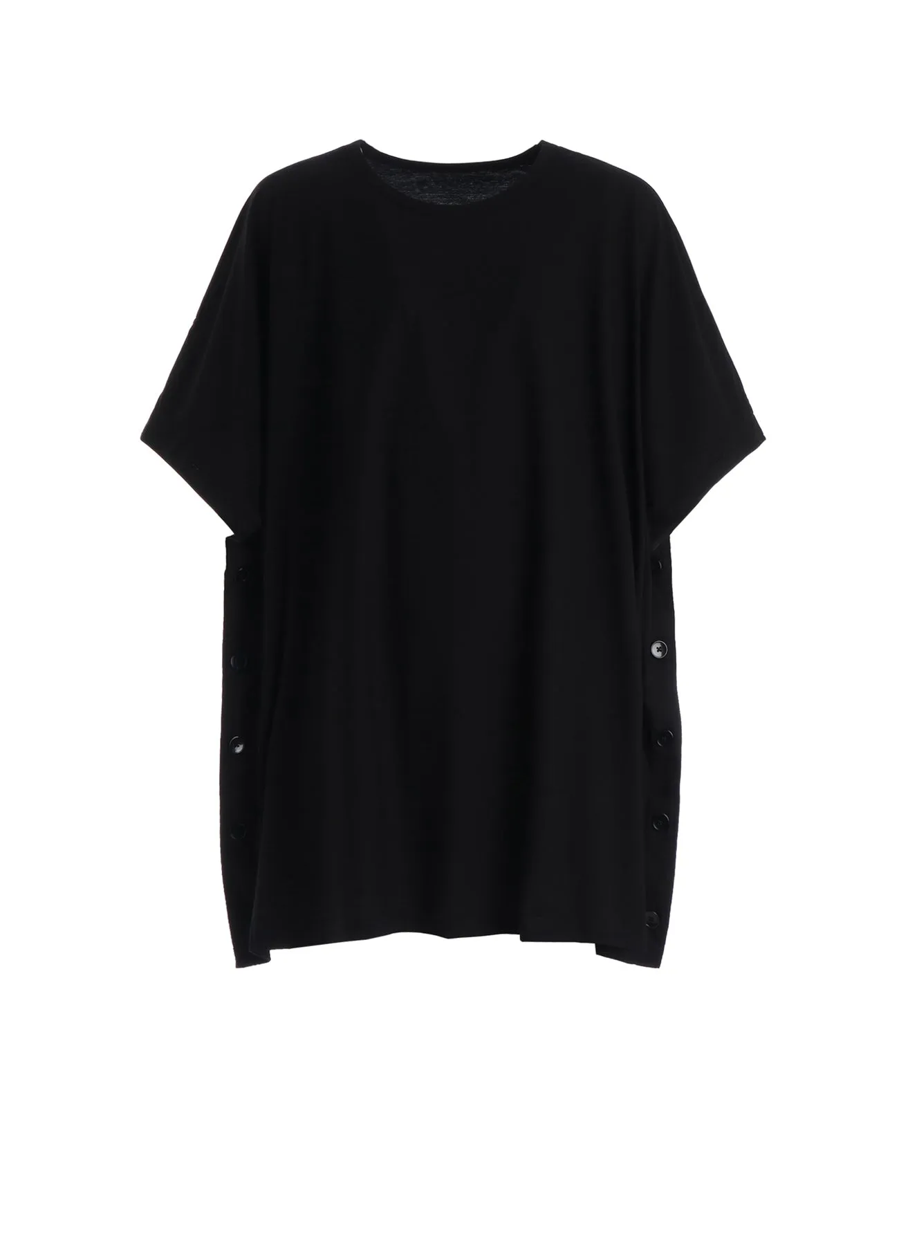 30 HARD TWIST STRETCH JERSEY SIDE BUTTON BIG T-SHIRT sold by Yohji Yamamoto