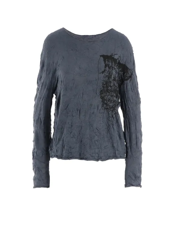 WRINKLED OFF NECK LONG SLEEVE PULLOVER made by Yohji Yamamoto