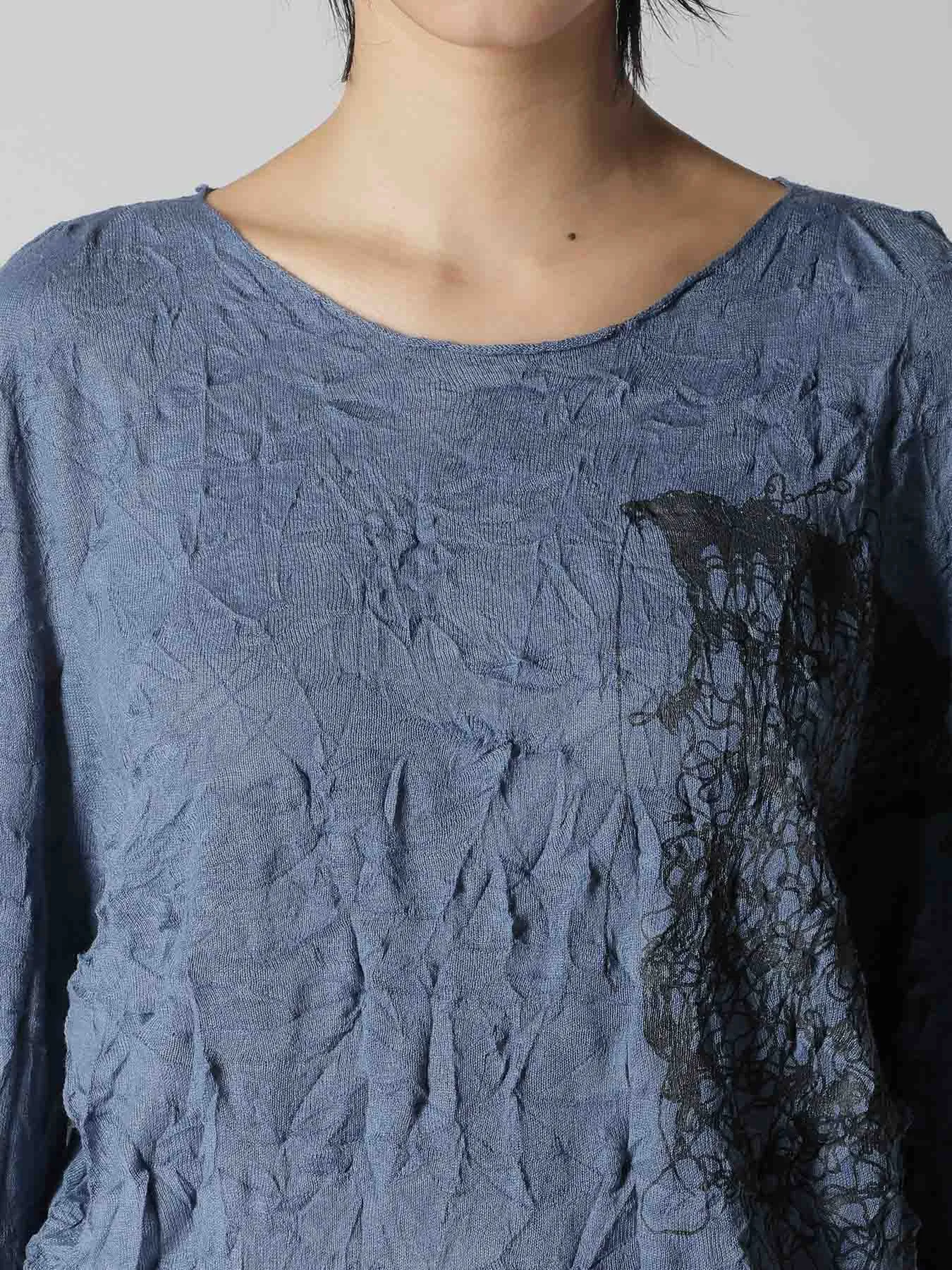 WRINKLED OFF NECK LONG SLEEVE PULLOVER sold by Yohji Yamamoto product image thumbnail 3