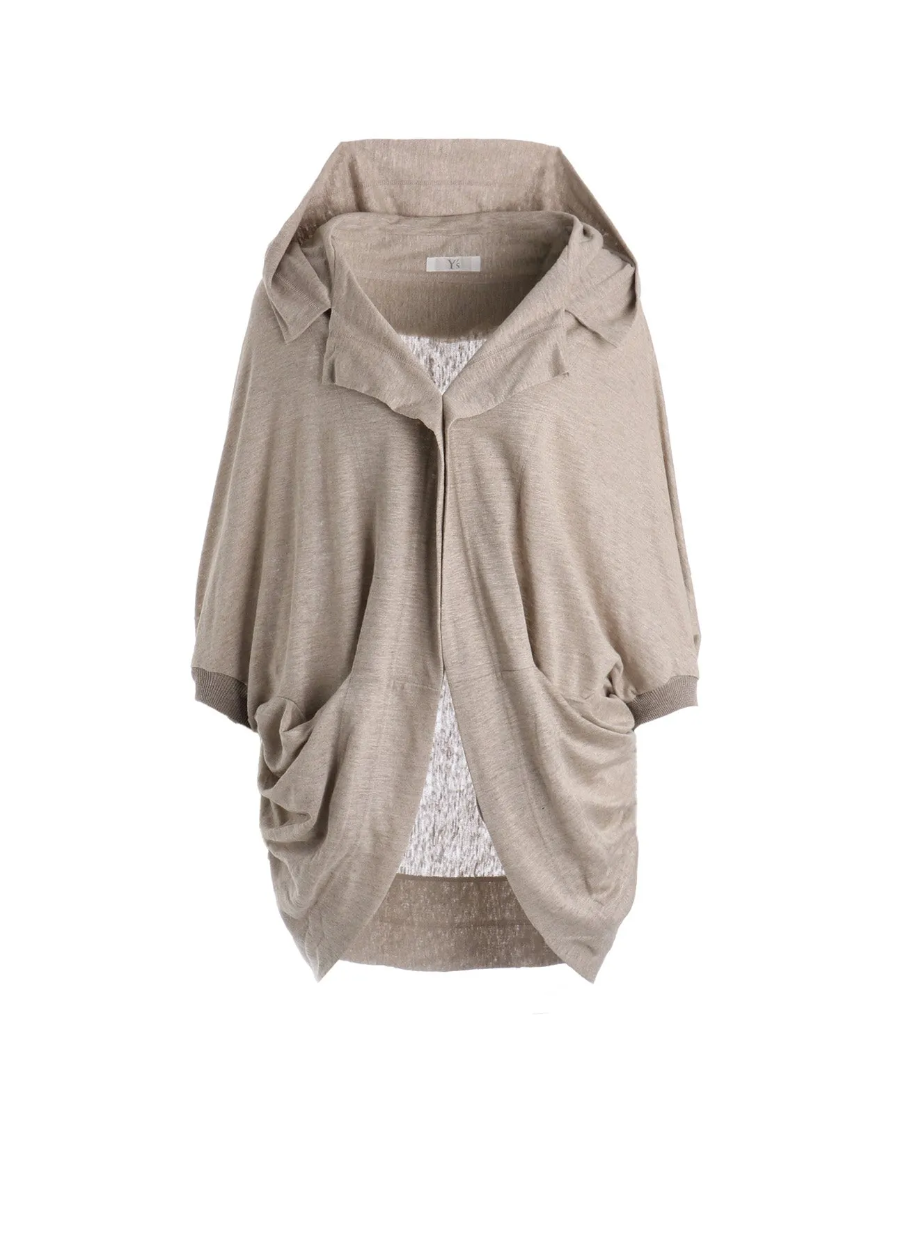 LINEN JERSEY LOOSE FIT POCKET CARDIGAN sold by Yohji Yamamoto