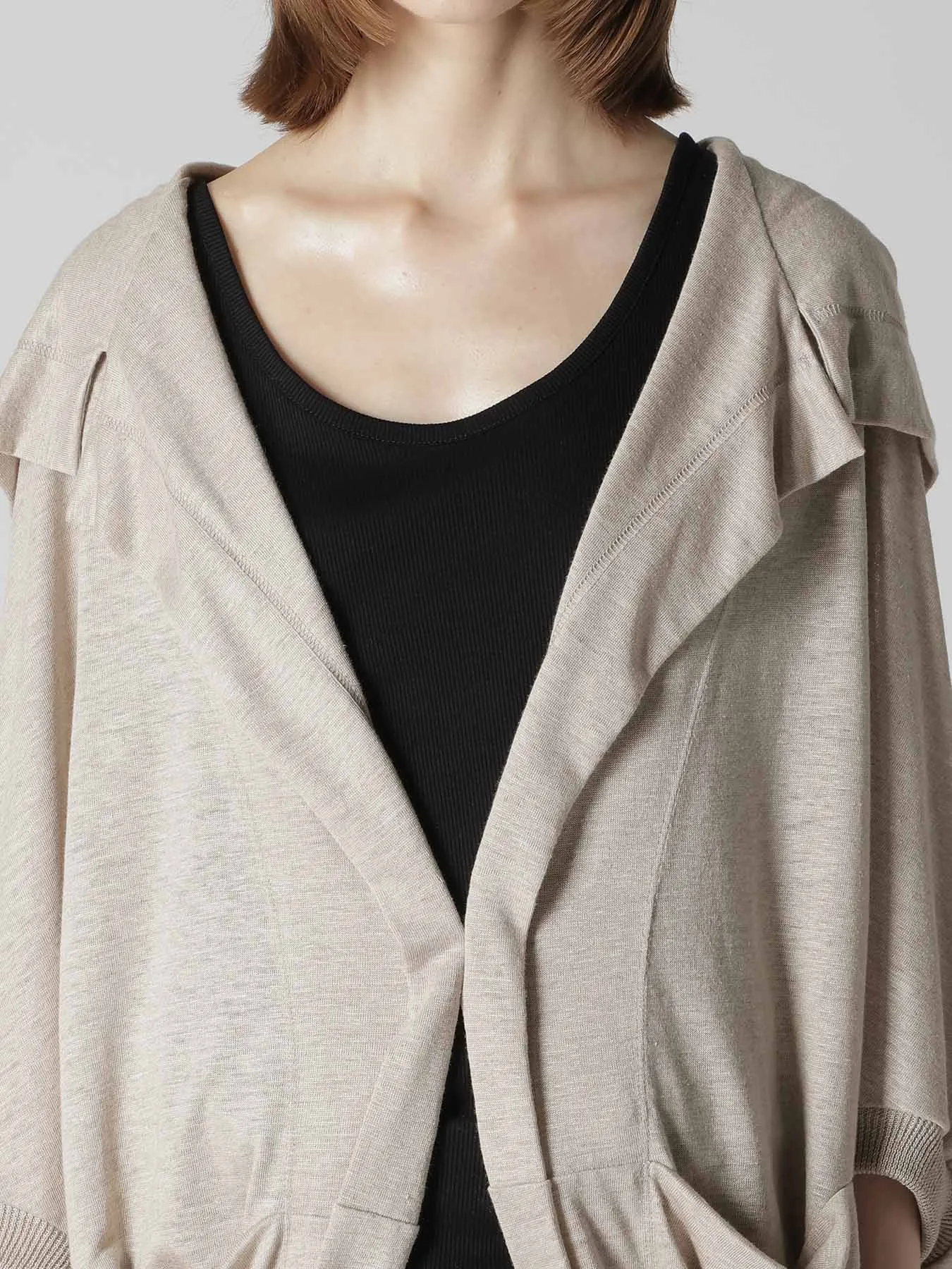 LINEN JERSEY LOOSE FIT POCKET CARDIGAN sold by Yohji Yamamoto product image thumbnail 5
