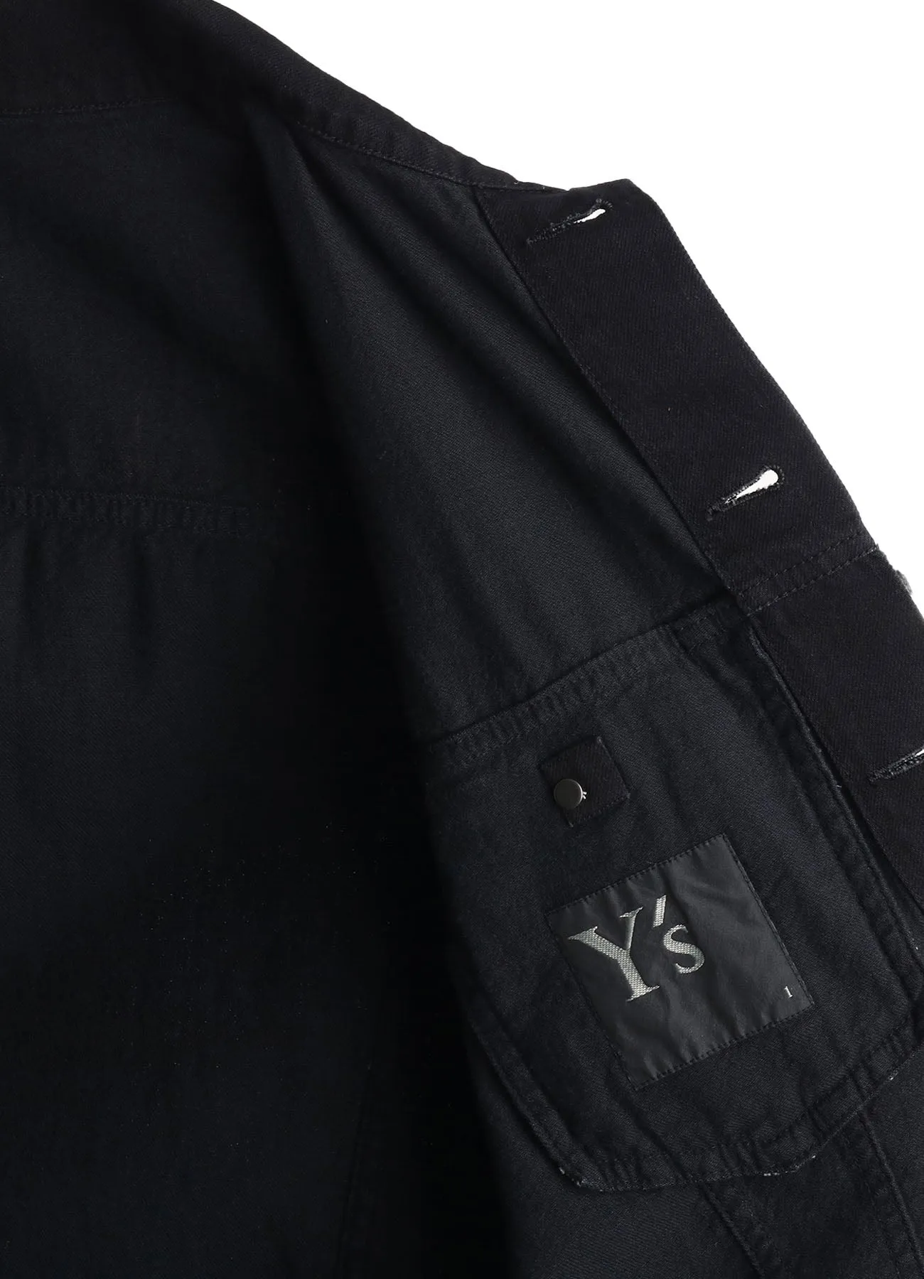 8OZ DENIM BRUSH BLEACH PANEL DENIM JACKET sold by Yohji Yamamoto product image thumbnail 4