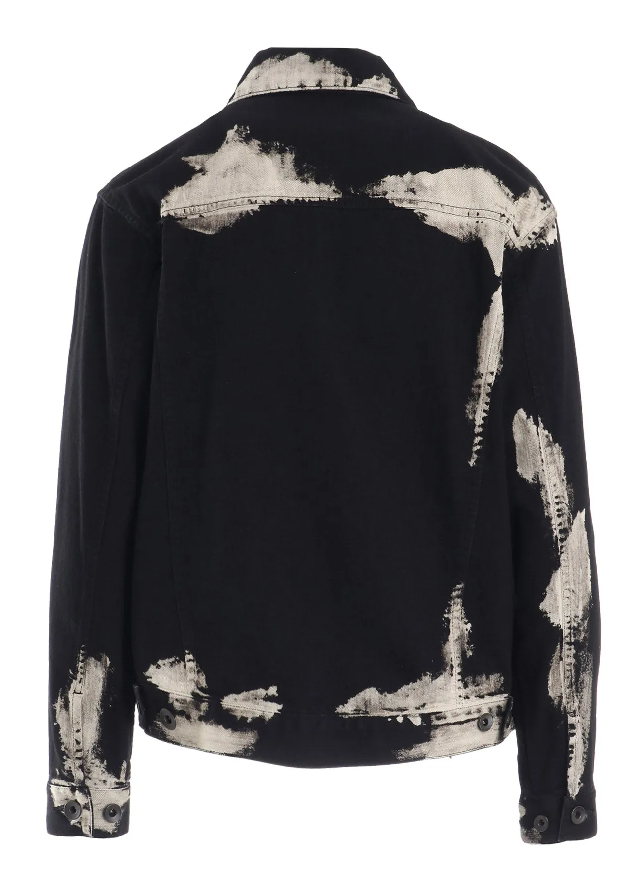 8OZ DENIM BRUSH BLEACH PANEL DENIM JACKET sold by Yohji Yamamoto product image thumbnail 3