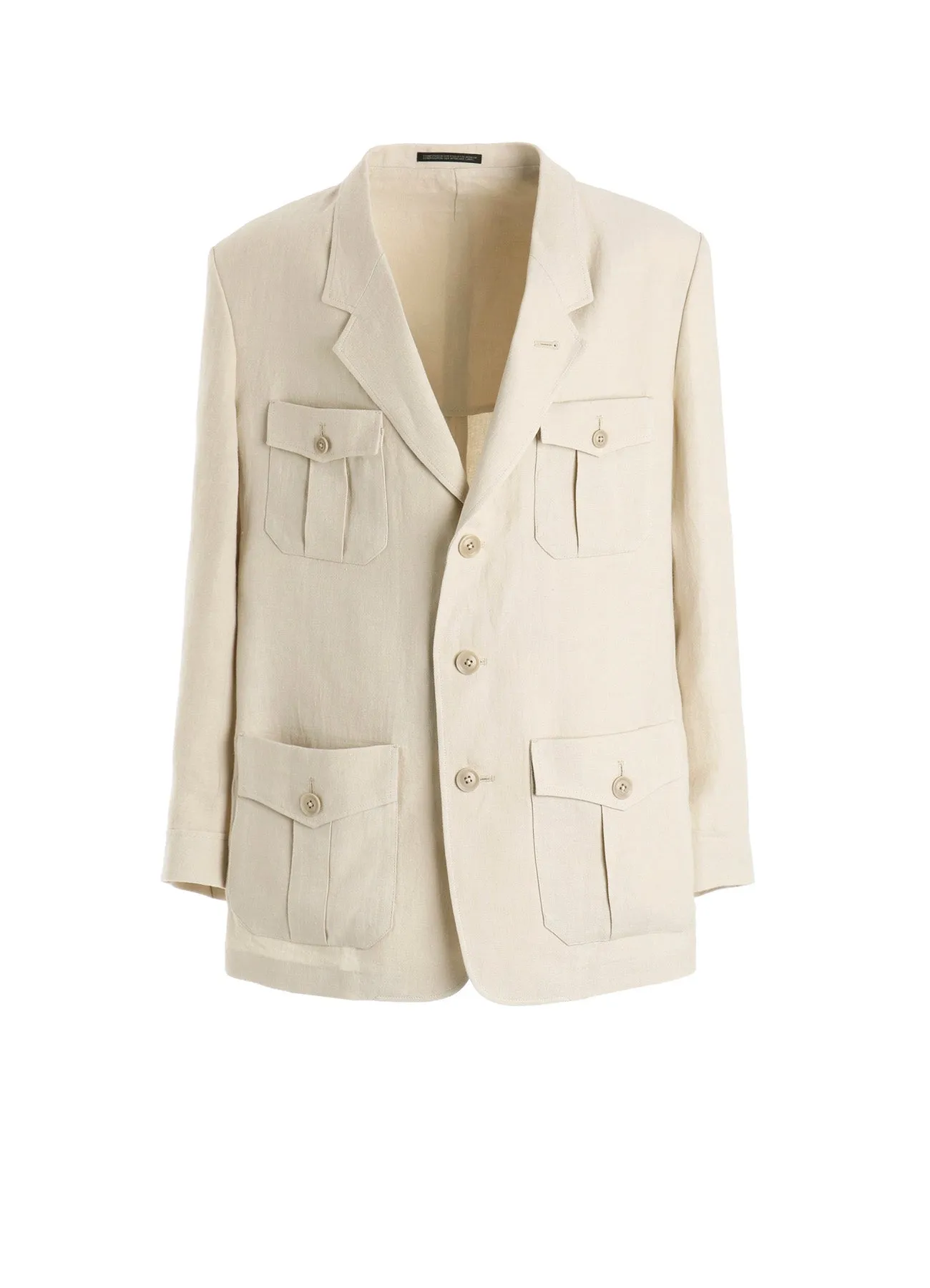 UN-DYED LINEN TWILL 4 POCKETS JACKET sold by Yohji Yamamoto