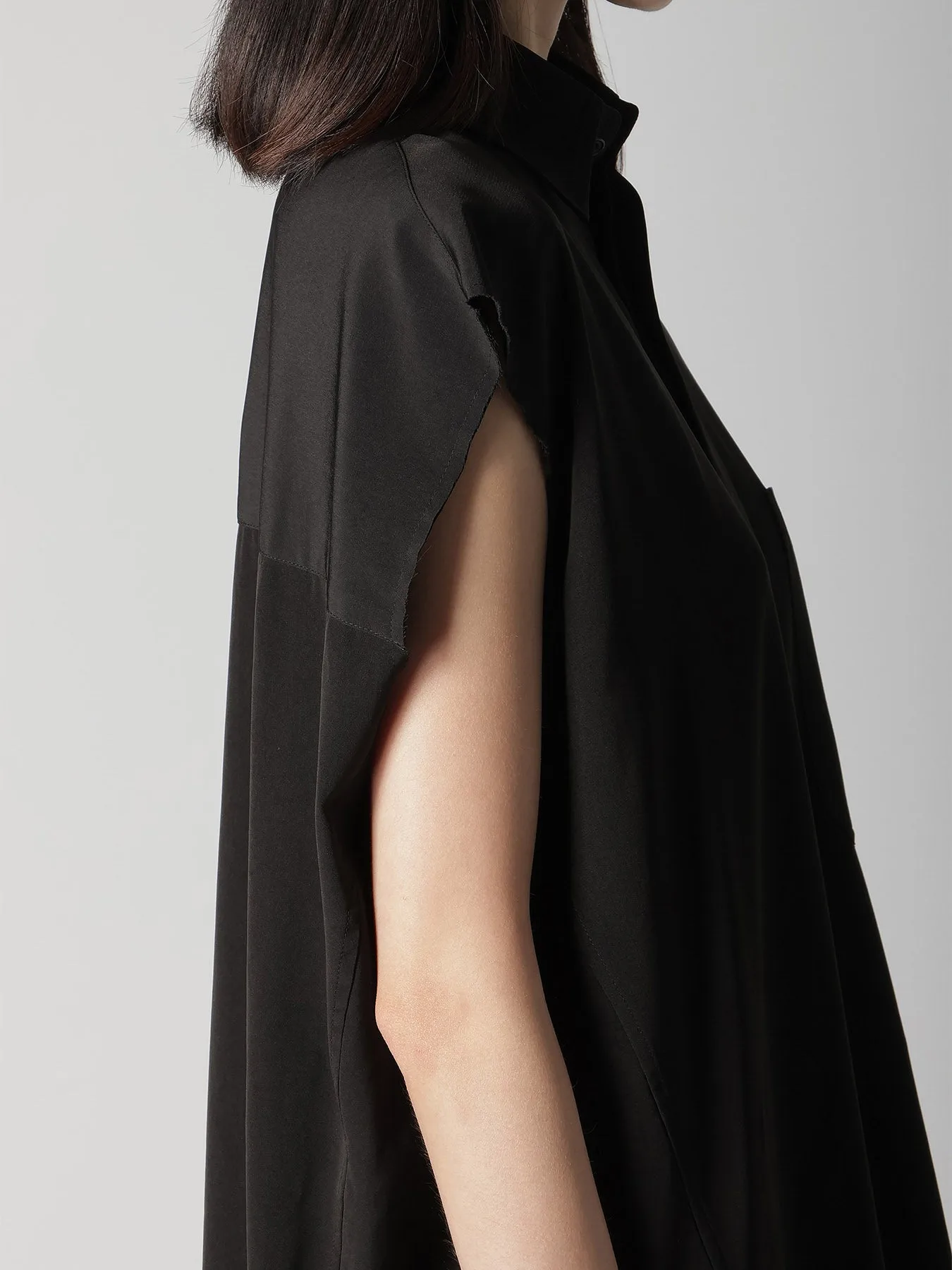 TA/PE SUPER VIYON TUSSER SLEEVELESS SHIRT sold by Yohji Yamamoto product image thumbnail 4