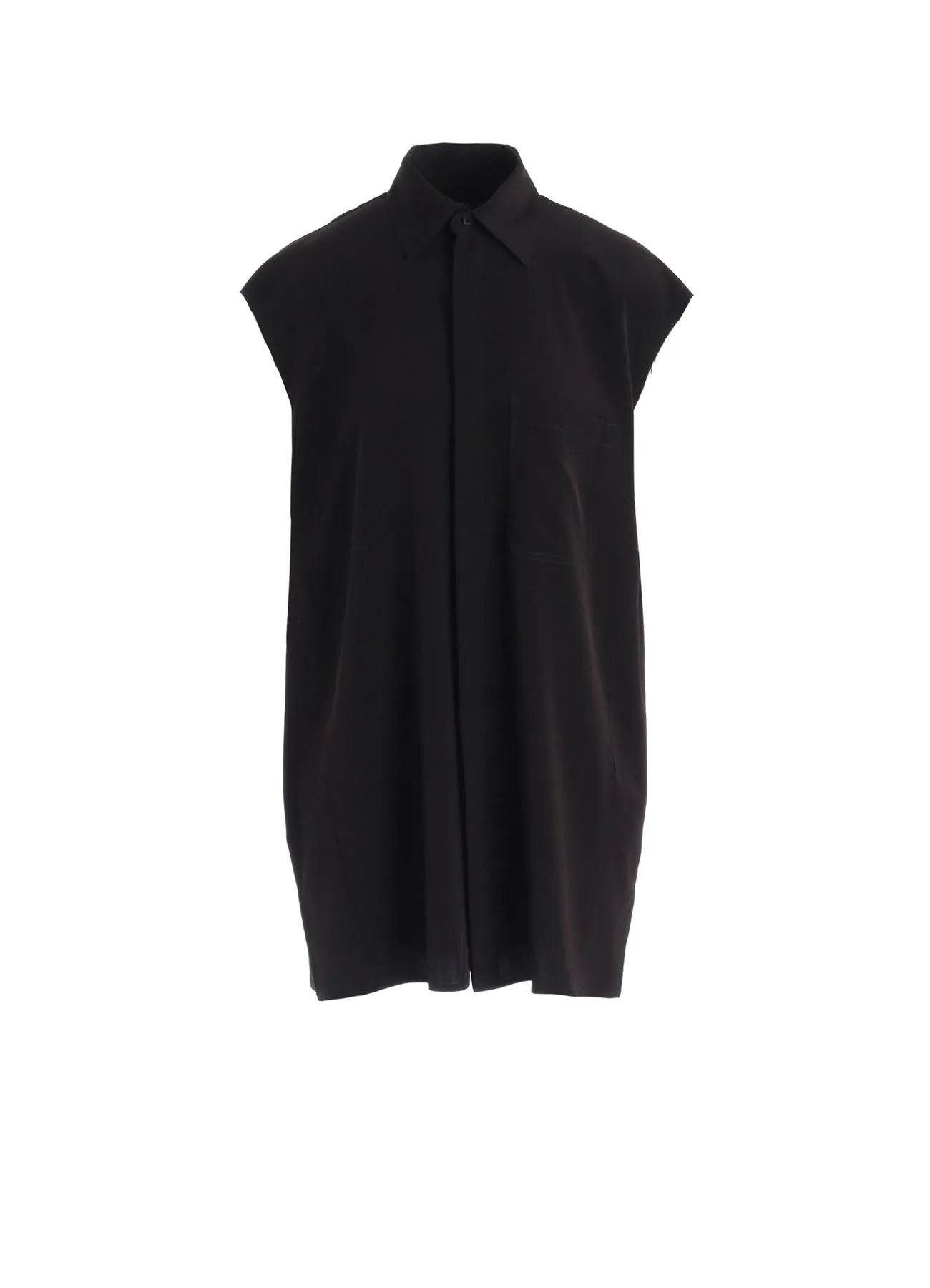 TA/PE SUPER VIYON TUSSER SLEEVELESS SHIRT sold by Yohji Yamamoto