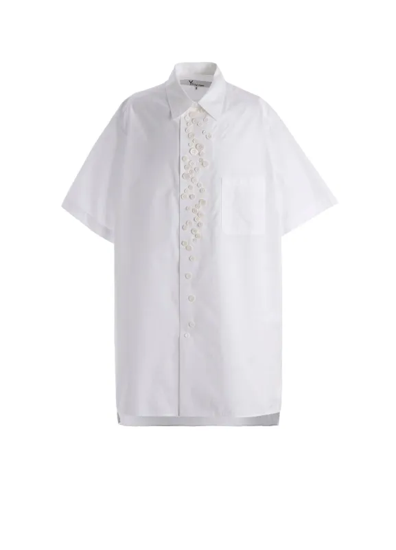 100/2 BROAD SHORT SLEEVE SHIRT WITH MANY BUTTONS made by Yohji Yamamoto