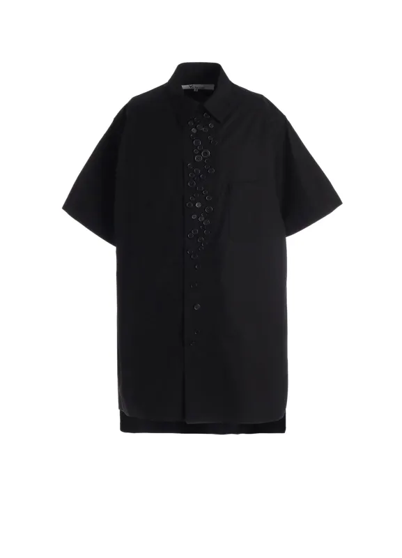 100/2 BROAD SHORT SLEEVE SHIRT WITH MANY BUTTONS made by Yohji Yamamoto