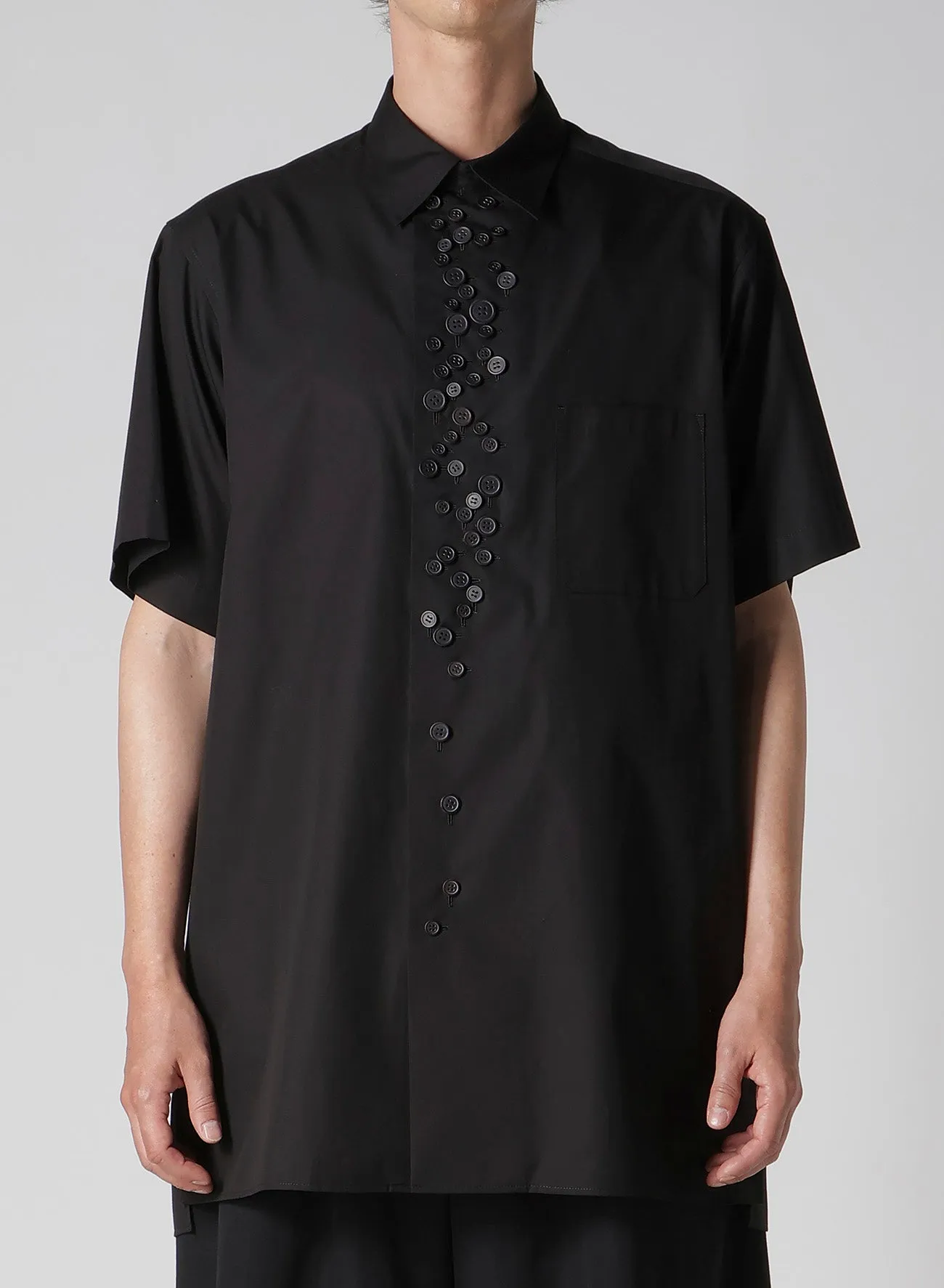 100/2 BROAD SHORT SLEEVE SHIRT WITH MANY BUTTONS sold by Yohji Yamamoto product image thumbnail 2