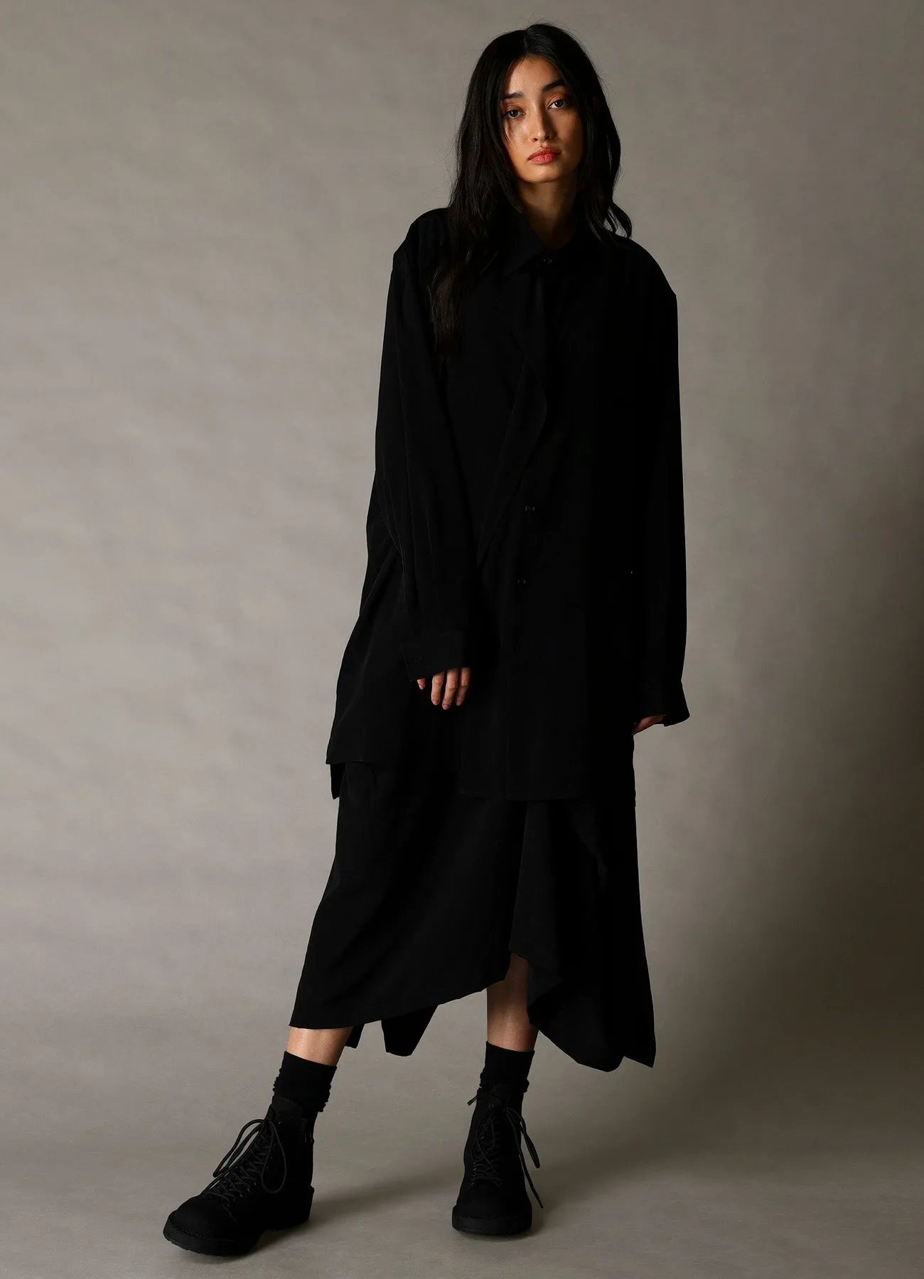 CREPE de CHINE DRAPE SHIRT sold by Yohji Yamamoto product image thumbnail 4