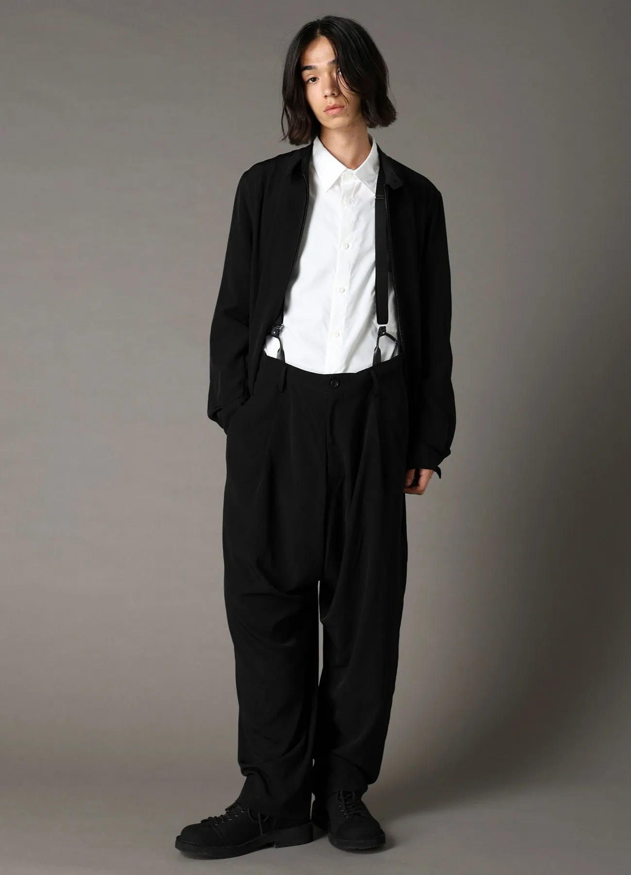 CREPE de CHINE ZIPPER SLIM FIT JACKET sold by Yohji Yamamoto product image thumbnail 5