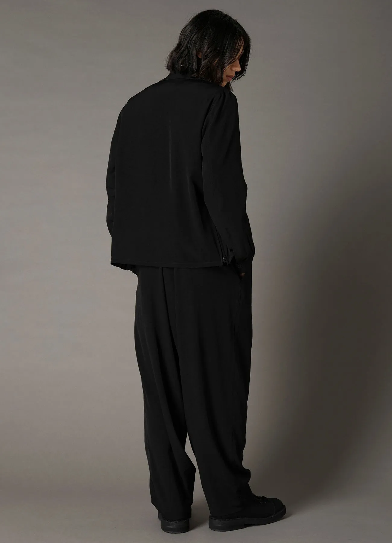 CREPE de CHINE ZIPPER SLIM FIT JACKET sold by Yohji Yamamoto product image thumbnail 2