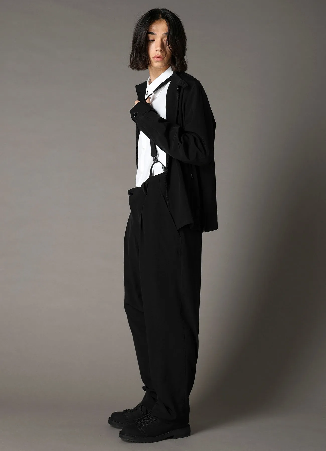 CREPE de CHINE ZIPPER SLIM FIT JACKET sold by Yohji Yamamoto product image thumbnail 3