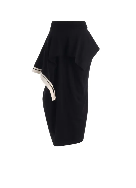 JERSEY UNBALANCE LINE SKIRT made by Yohji Yamamoto