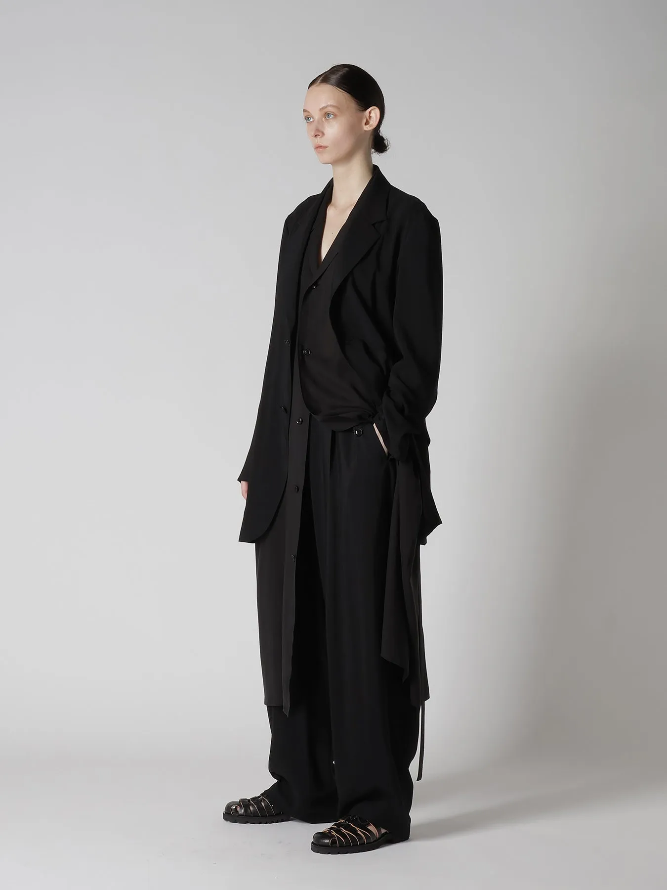 CELLULOSE LAWN BELTED DRESS sold by Yohji Yamamoto product image thumbnail 5