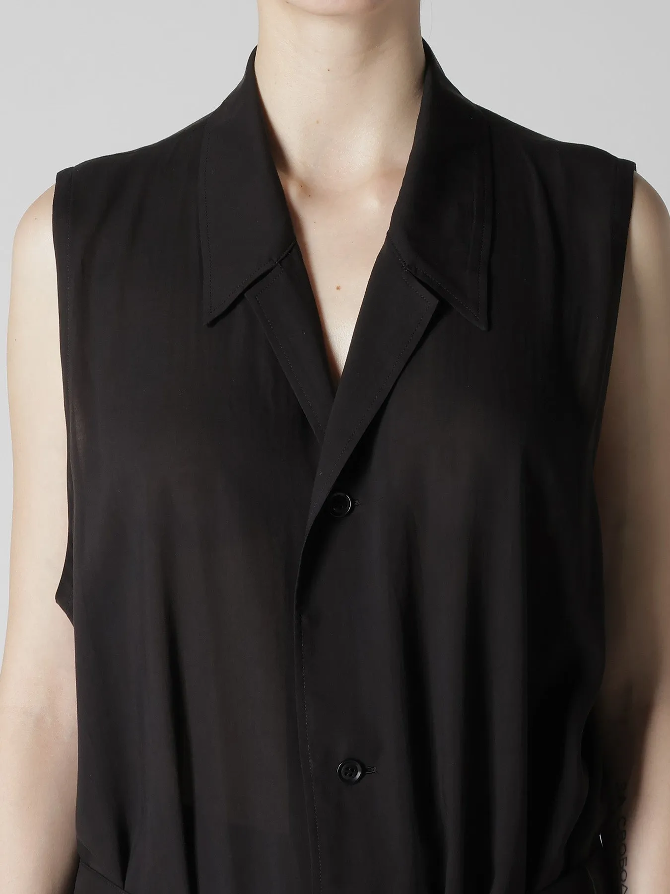 CELLULOSE LAWN BELTED DRESS sold by Yohji Yamamoto product image thumbnail 3