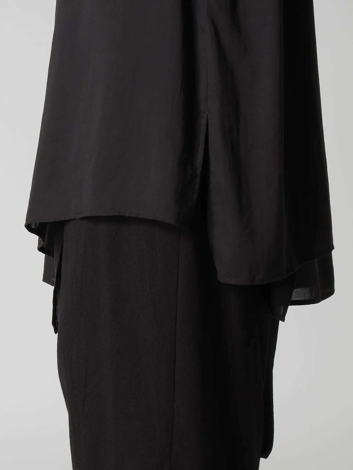 CELLULOSE LAWN STAND COLLAR BLOUSE sold by Yohji Yamamoto product image thumbnail 4