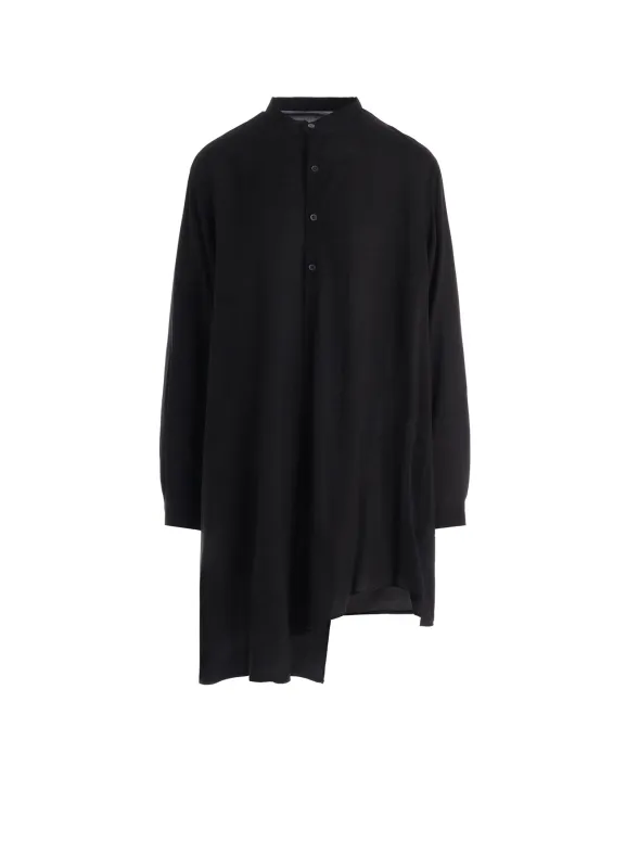 CELLULOSE LAWN STAND COLLAR BLOUSE made by Yohji Yamamoto