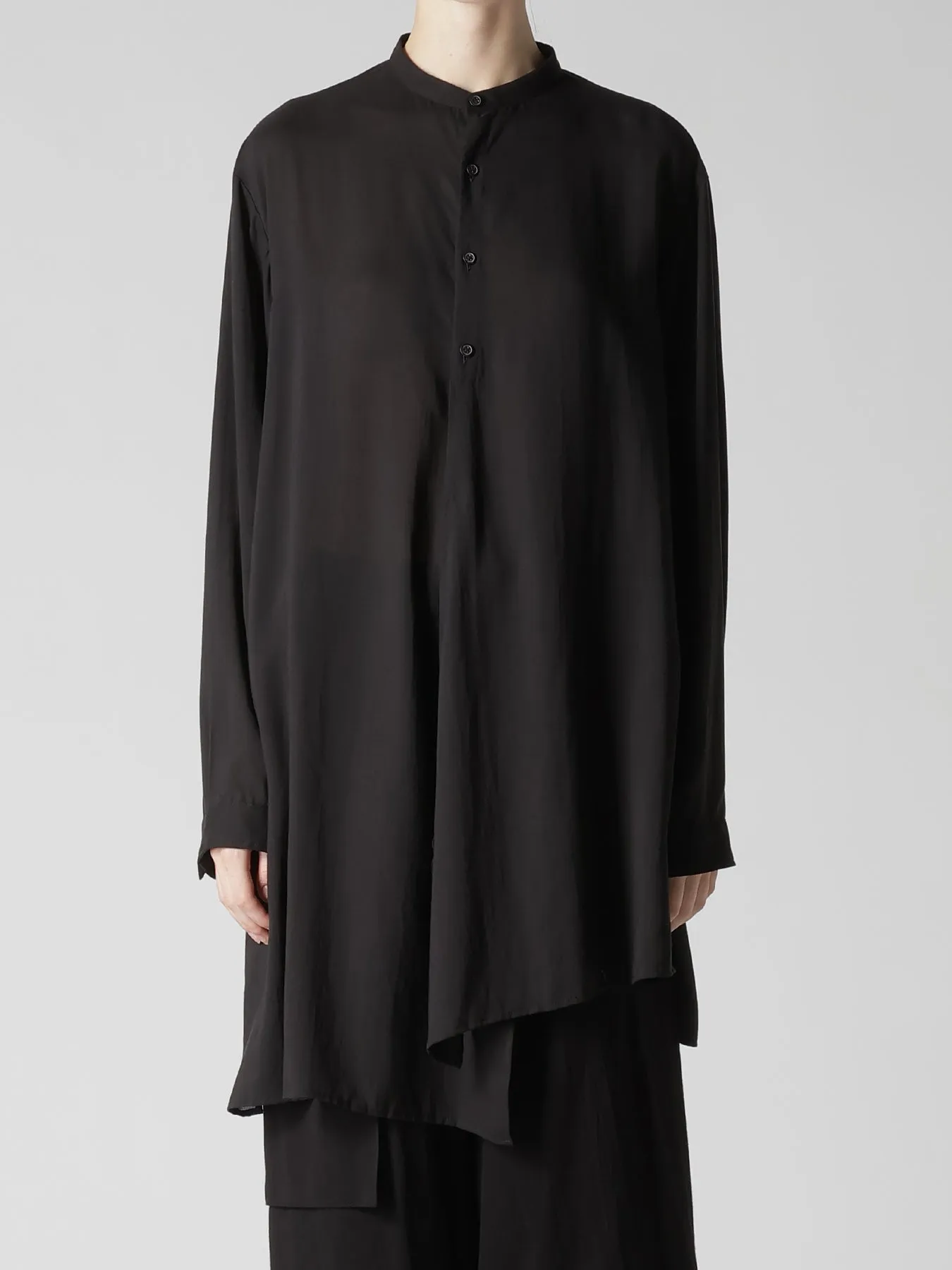 CELLULOSE LAWN STAND COLLAR BLOUSE sold by Yohji Yamamoto product image thumbnail 2